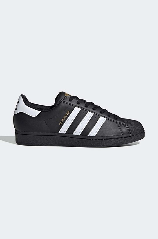 Kožne tenisice adidas Originals Superstar 2.0 presvučena koža crna EG4959