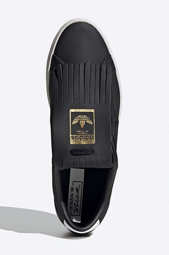Shoes adidas Originals leather sneakers Sleek W FY5056 black