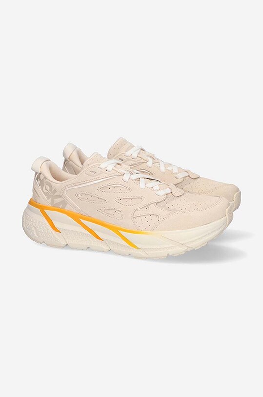 Hoka buty zamszowe Us Clifton L 1122571 beżowy