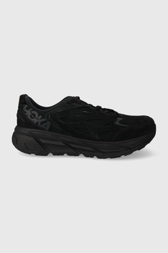 Hoka One One pantofi de piele intoarsa Us Clifton L platformă negru 1122571