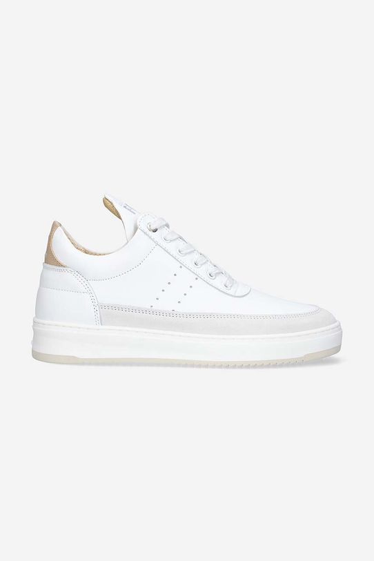 Filling Pieces sneakers din piele Low top Bianco plată alb 10127799988