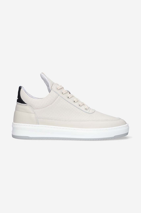 Filling Pieces leather sneakers Low Top Bianco Perforated grain leather beige 10128821890