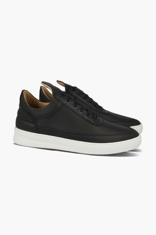 Filling Pieces sneakersy skórzane Low Top Plain czarny 29726991861
