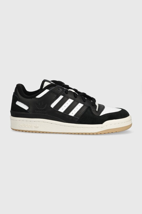 Шкіряні кросівки adidas Originals Forum Low пласка чорний ID6862
