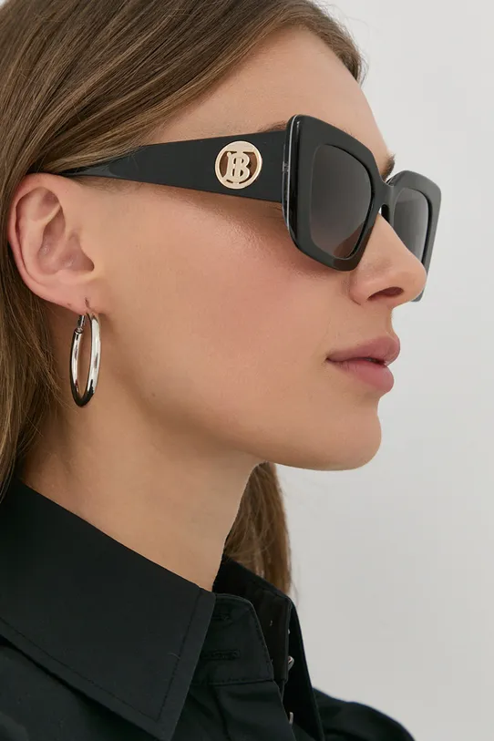 Burberry okulary przeciwsłoneczne DAISY kocie oczy czarny 0BE4344