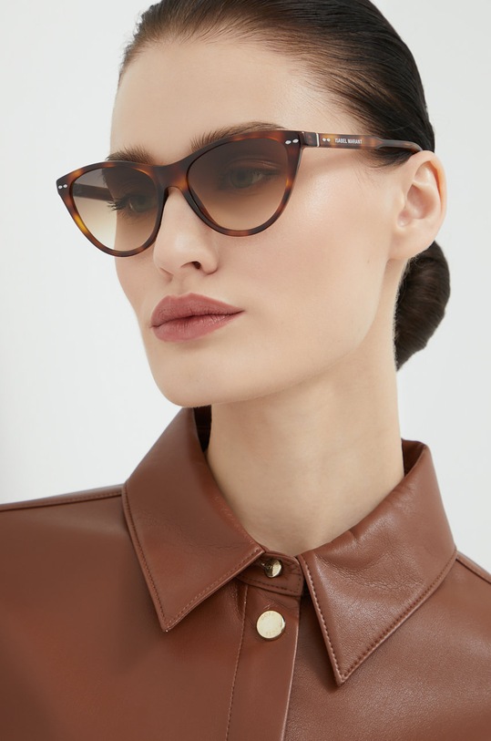 Isabel Marant okulary przeciwsłoneczne jednolita brązowy IM.0079/S