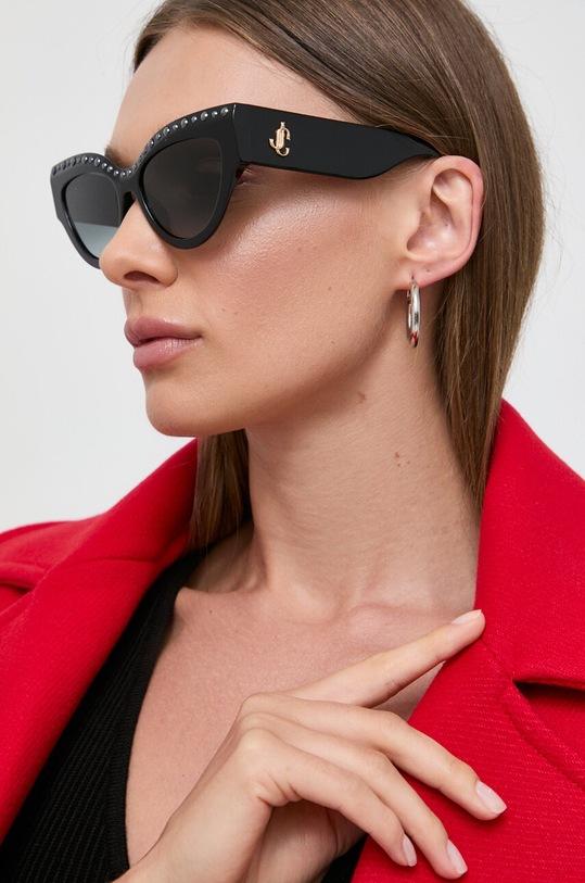 Jimmy Choo okulary przeciwsłoneczne SONJA/G/S czarny AA00