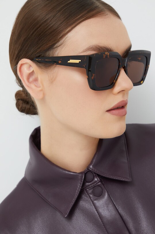 Сонцезахисні окуляри Bottega Veneta BV1030S коричневий