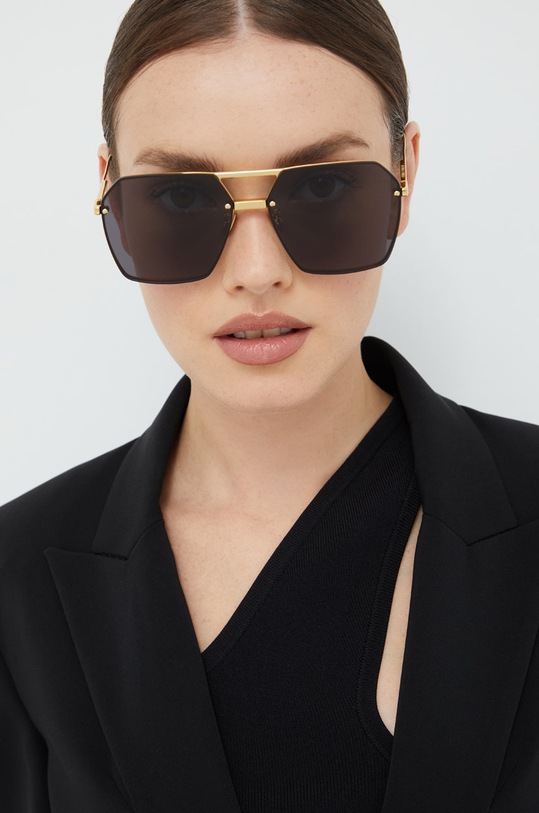 Bottega Veneta okulary przeciwsłoneczne BV1045S złoty