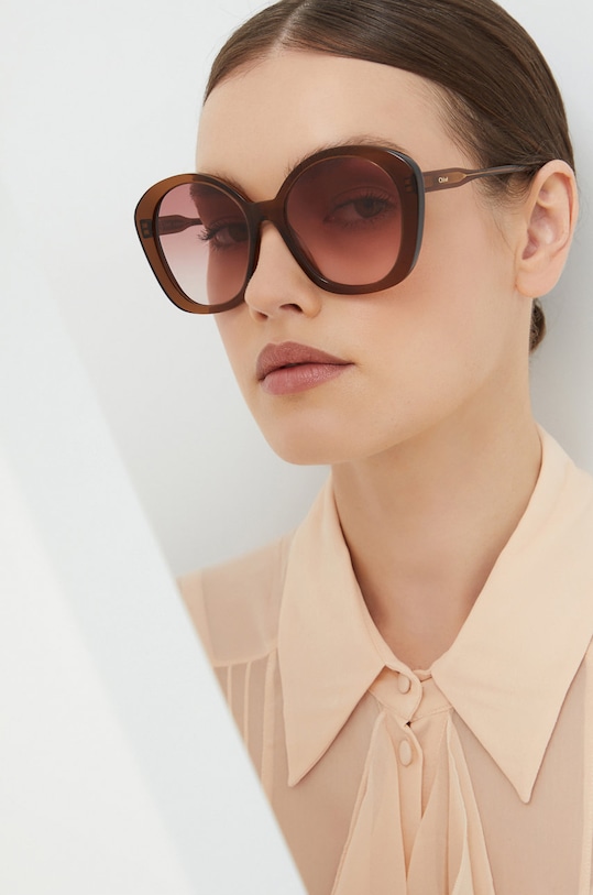 Chloé okulary przeciwsłoneczne gradientowa brązowy CH0081S
