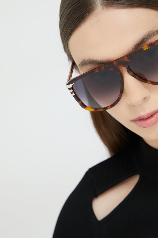 Γυαλιά ηλίου Chloé CH0104S καφέ