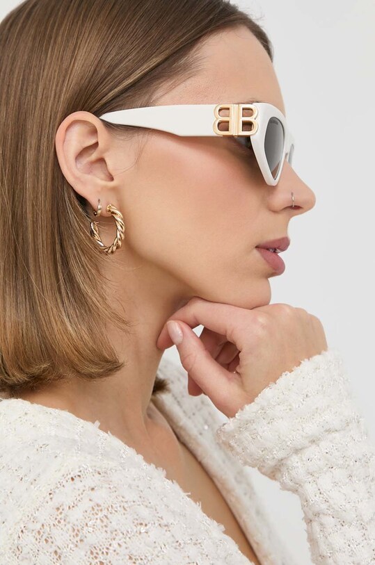 Balenciaga okulary przeciwsłoneczne BB0095S biały