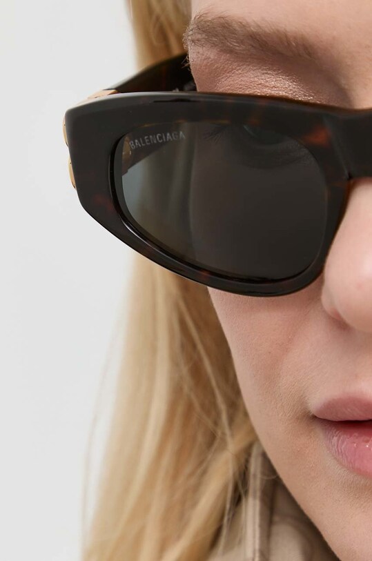Sluneční brýle Balenciaga BB0095S hnědá