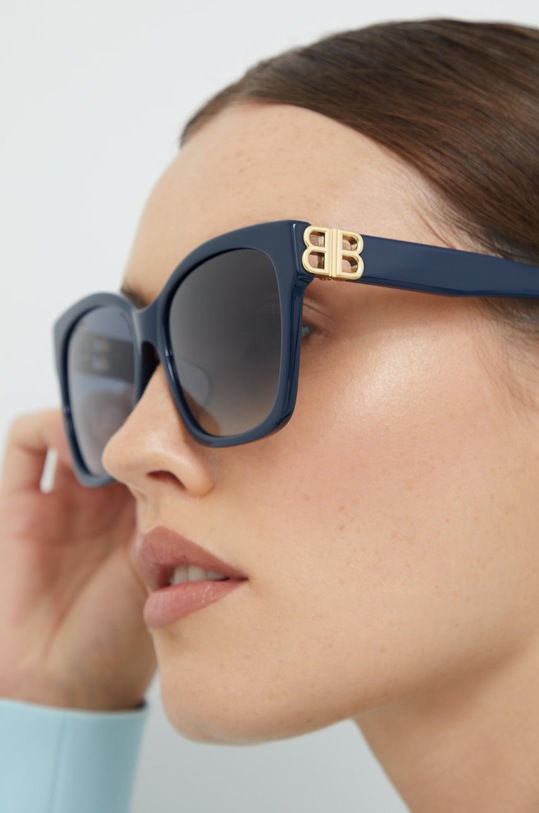 Солнцезащитные очки Balenciaga BB0102SA тёмно-синий