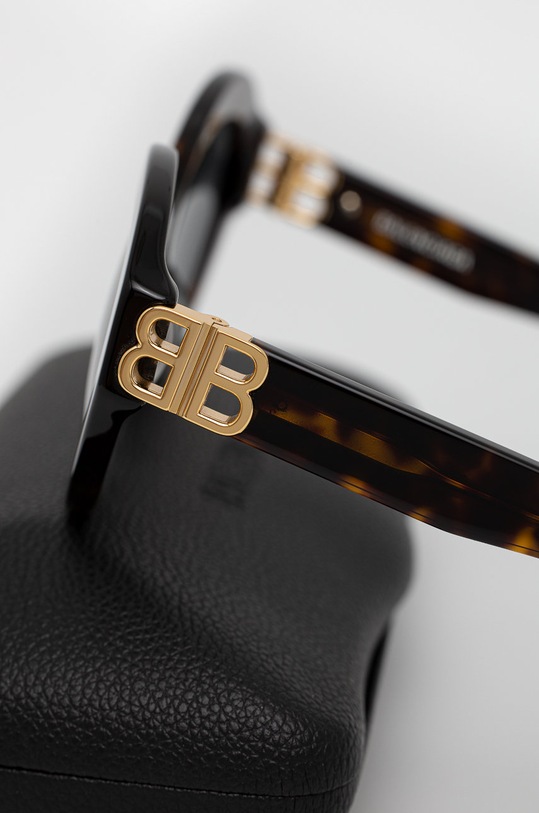 Balenciaga okulary przeciwsłoneczne BB0133S brązowy
