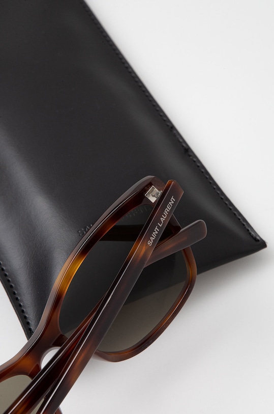 Saint Laurent okulary przeciwsłoneczne brązowy SL.502