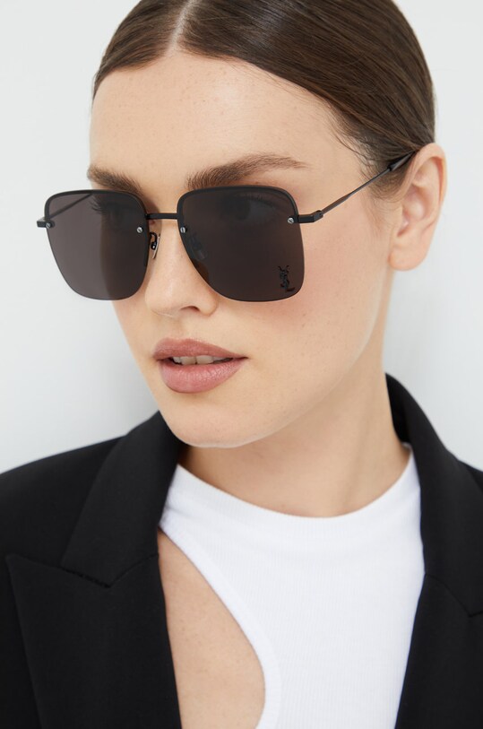 Слънчеви очила Saint Laurent квадратна черен SL.312.M