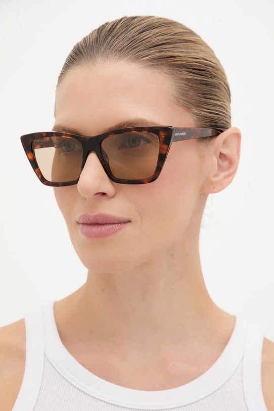 Saint Laurent okulary przeciwsłoneczne brązowy SL.276.MICA