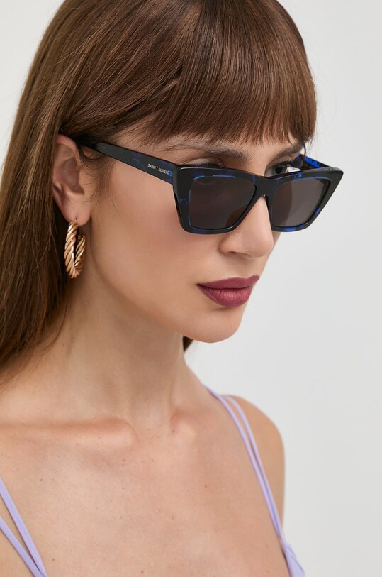 Saint Laurent okulary przeciwsłoneczne jednolita niebieski SL.276.MICA