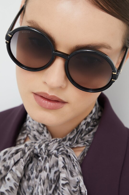 Sluneční brýle Gucci kulaté černá GG1067S