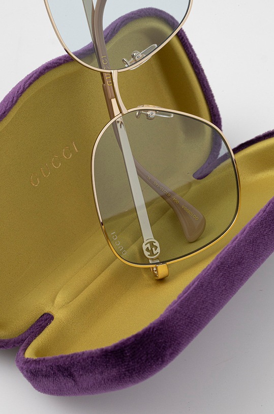 Gucci okulary przeciwsłoneczne złoty GG1089SA