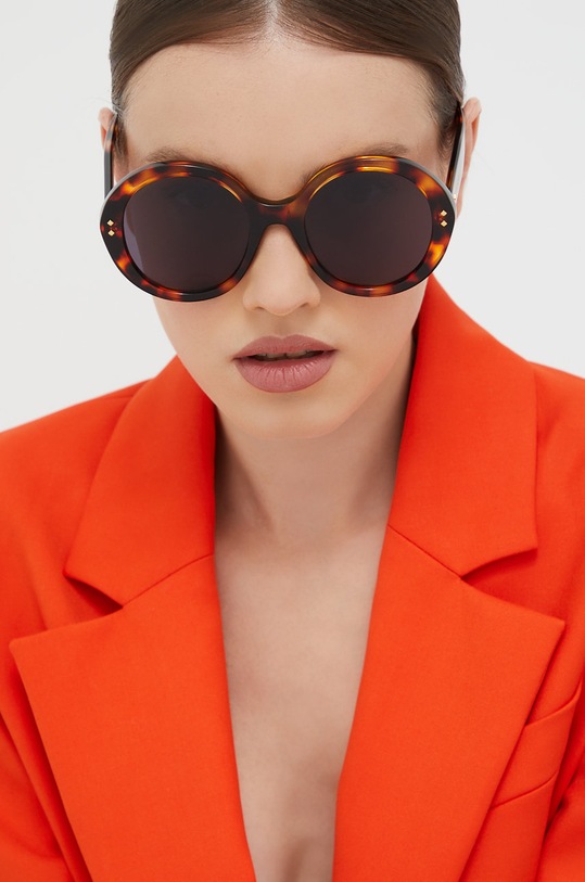 Gucci okulary przeciwsłoneczne okrągłe brązowy GG1081S