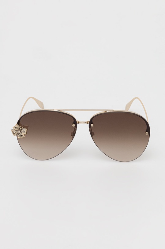 Alexander McQueen okulary przeciwsłoneczne AM0272S złoty AA00