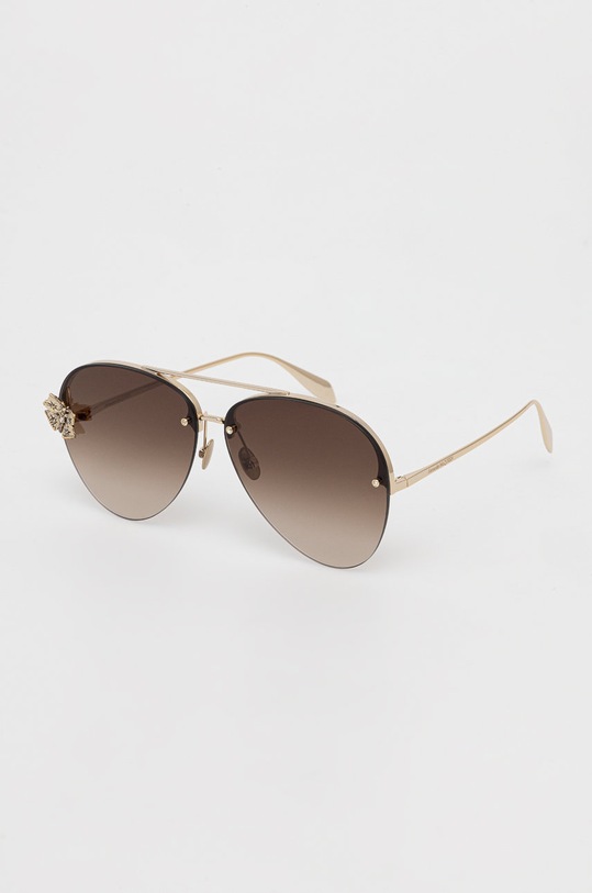 Akcesoria Alexander McQueen okulary przeciwsłoneczne AM0272S złoty