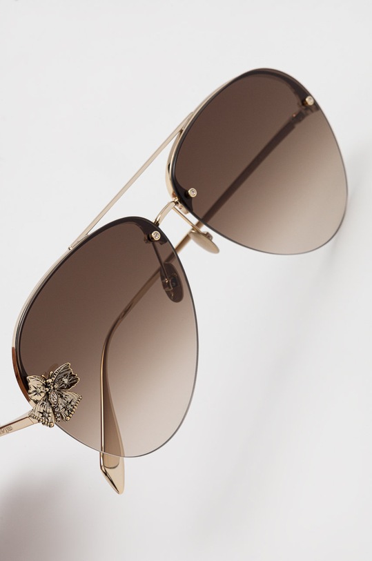 Alexander McQueen okulary przeciwsłoneczne złoty AM0272S
