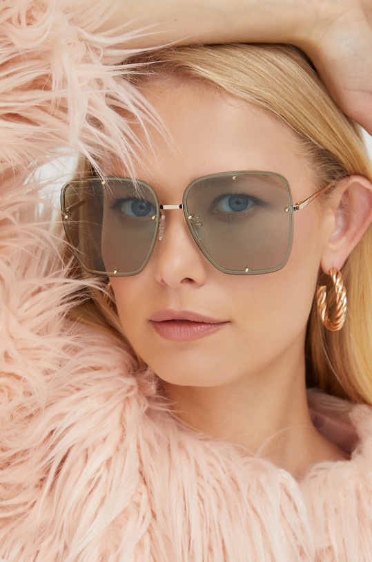 Alexander McQueen okulary przeciwsłoneczne AM0364S zielony