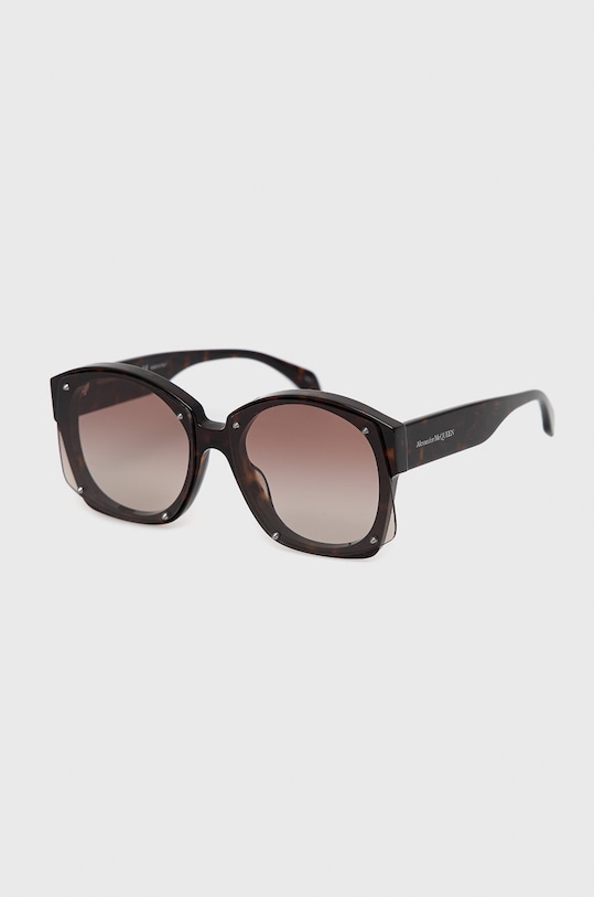 Alexander McQueen okulary przeciwsłoneczne AM0334S brązowy AA00