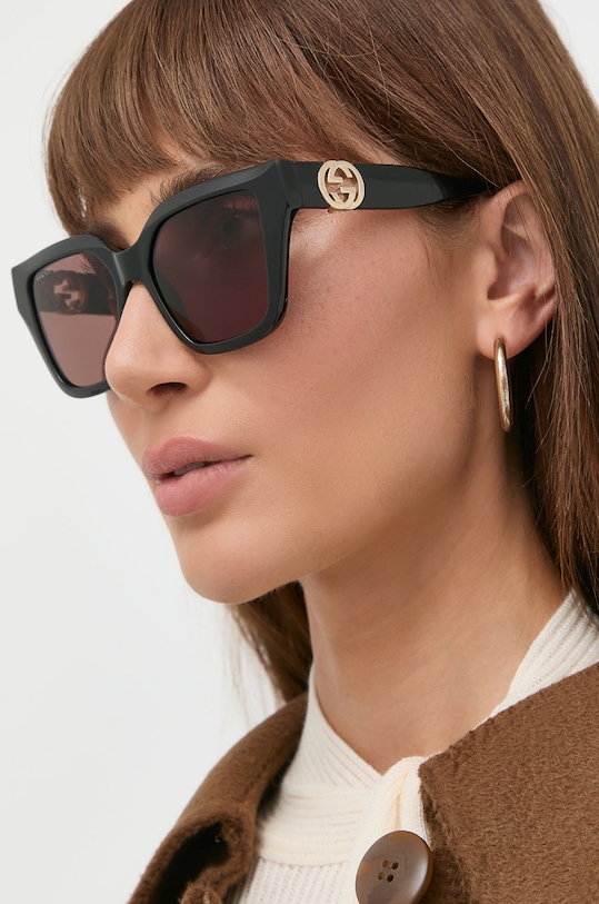 Gucci okulary przeciwsłoneczne kocie oczy brązowy GG1023S.005