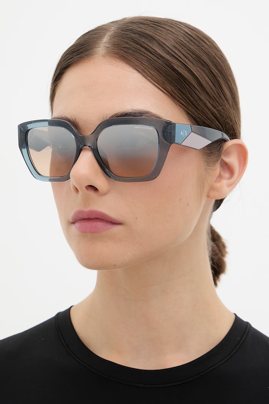 Armani Exchange okulary przeciwsłoneczne damskie turkusowy 0AX4125SU