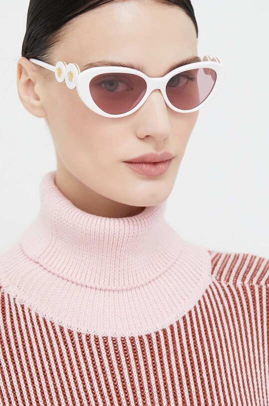 Versace okulary przeciwsłoneczne kocie oczy biały 0VE4433U