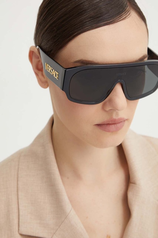 Versace okulary przeciwsłoneczne jednolita czarny 0VE4439