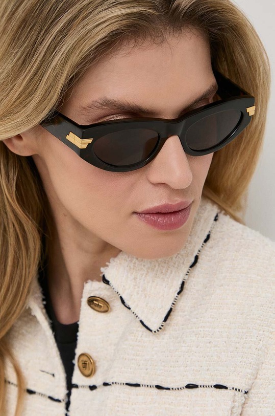 Bottega Veneta okulary przeciwsłoneczne kocie oczy brązowy BV1189S