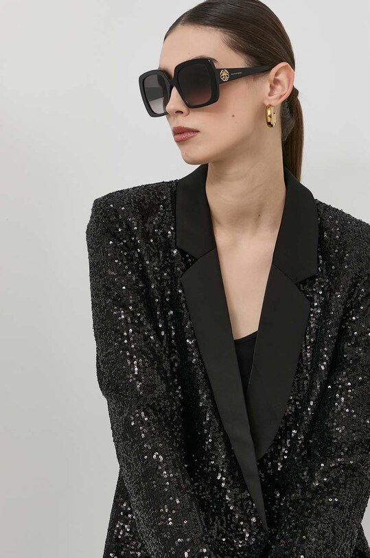 Alexander McQueen ochelari de soare AM0378S dreptunghiular negru AM0378S