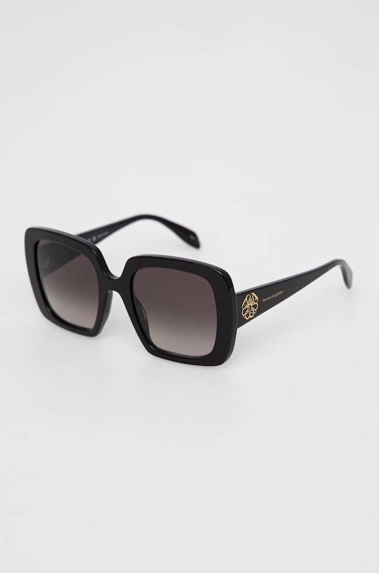 Alexander McQueen okulary przeciwsłoneczne AM0378S czarny AA00