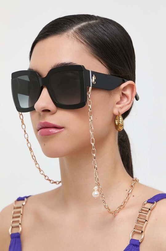 Jimmy Choo napszemüveg négyszögletes fekete RENEE/N/S