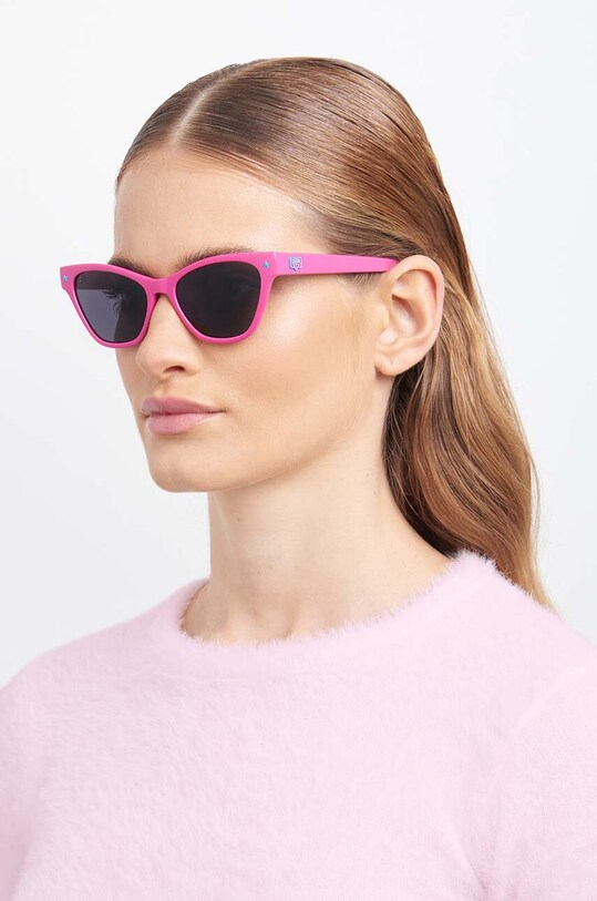 Сонцезахисні окуляри Chiara Ferragni 1020/S однотонна з деталлю рожевий CF.1020/S