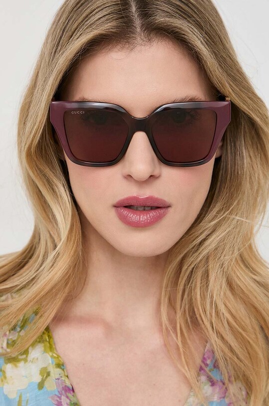 Gucci okulary przeciwsłoneczne jednolita brązowy GG1023S.009