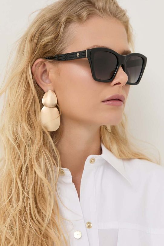 Burberry okulary przeciwsłoneczne ARDEN kocie oczy czarny 0BE4391