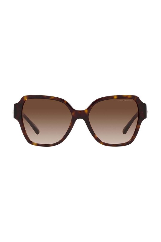 Emporio Armani okulary przeciwsłoneczne geometryczne brązowy 0EA4202