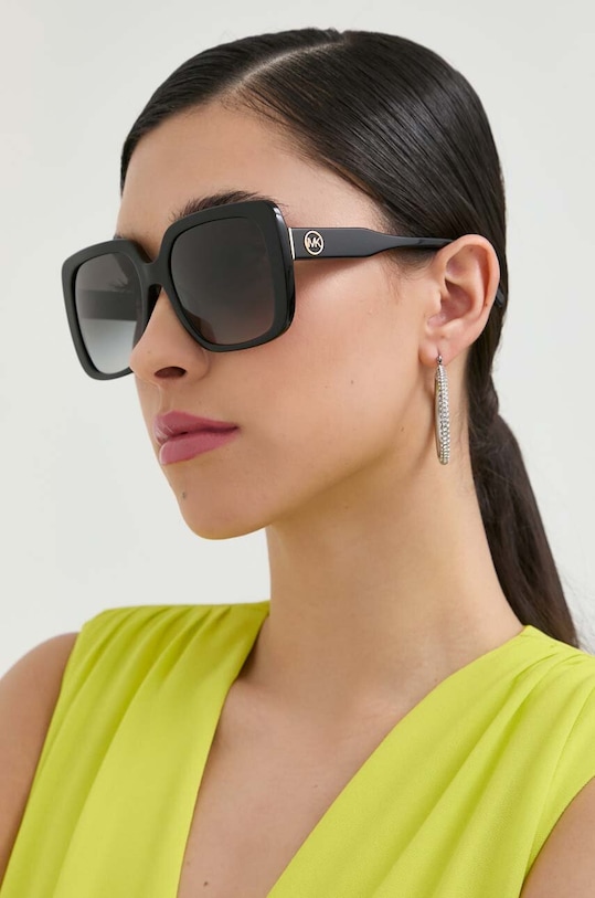 Michael Kors ochelari de soare dreptunghiular negru 0MK2183U