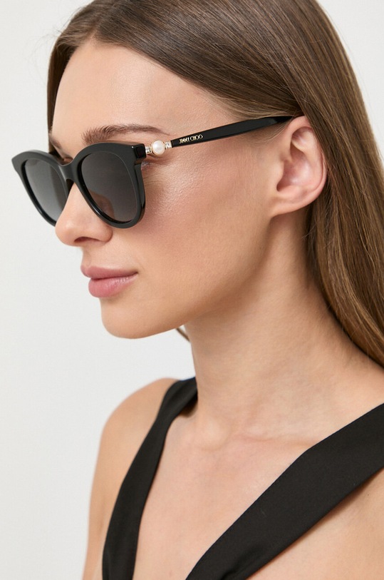 Jimmy Choo okulary przeciwsłoneczne Annabeth jednolita czarny ANNABETH/S