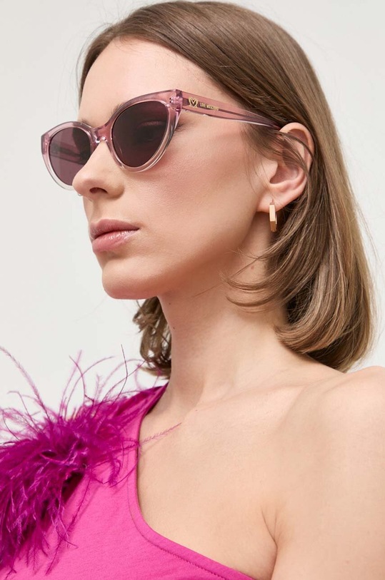 Love Moschino okulary przeciwsłoneczne jednolita różowy MOL064/S