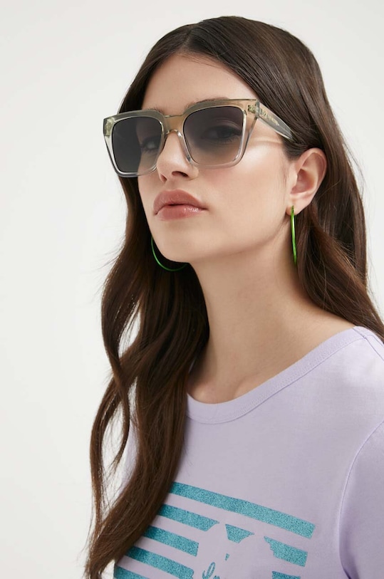 Love Moschino okulary przeciwsłoneczne prostokątne transparentny MOL065/S