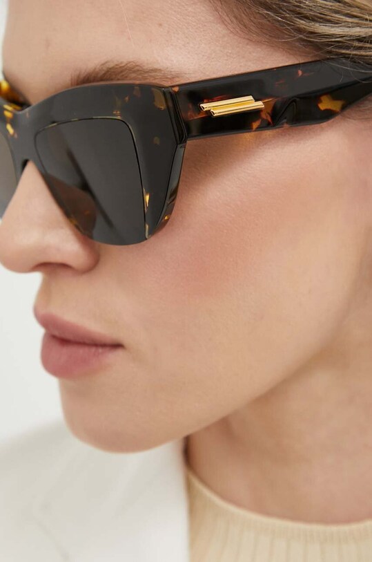 Bottega Veneta okulary przeciwsłoneczne BV1218S brązowy