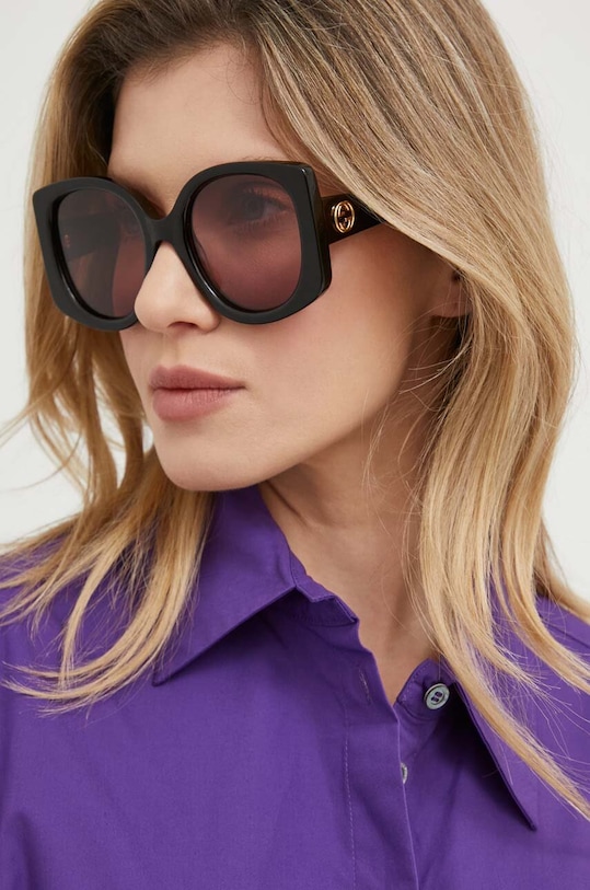 Слънчеви очила Gucci кръгла кафяв GG1257S