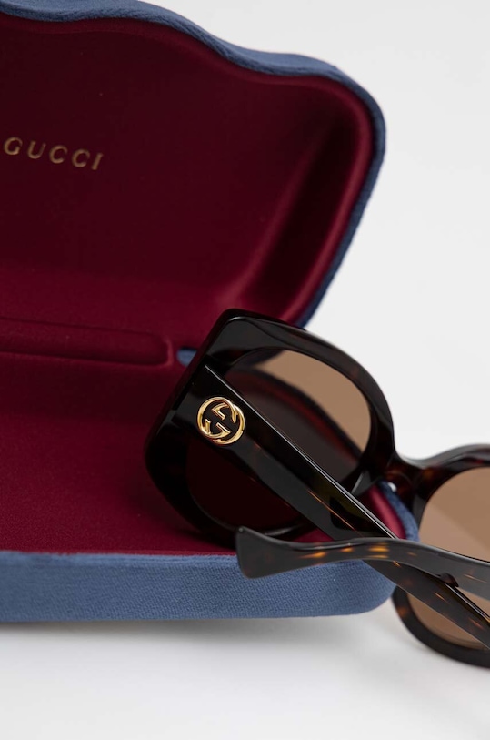 Gucci okulary przeciwsłoneczne brązowy GG1257S